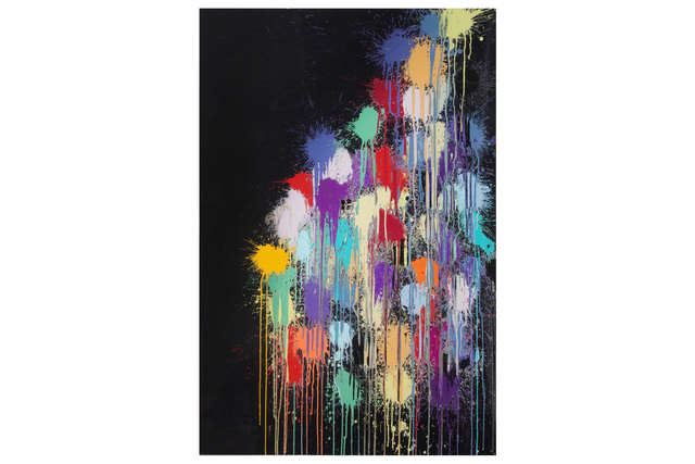 Ian Davenport, ‘Colour Splat Cloud (Black)’, 2017, Print, Silkscreen print on 250gsm Velin arches black paper, Chiswick Auctions