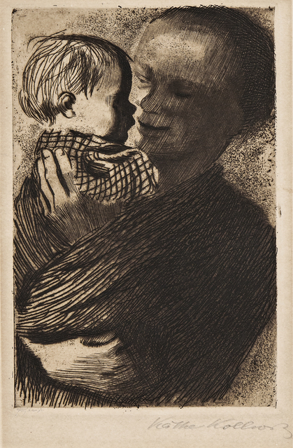 Käthe Kollwitz, ‘Two Impressions of Mutter mit Kind auf dem Arm’, Print, Etchings, Skinner