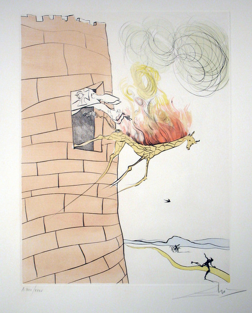 Salvador Dalí, ‘The Grand Inquisitor Expels the Savior’, 1974, Print, Drypoint engraving with hand coloring, DTR Modern Galleries