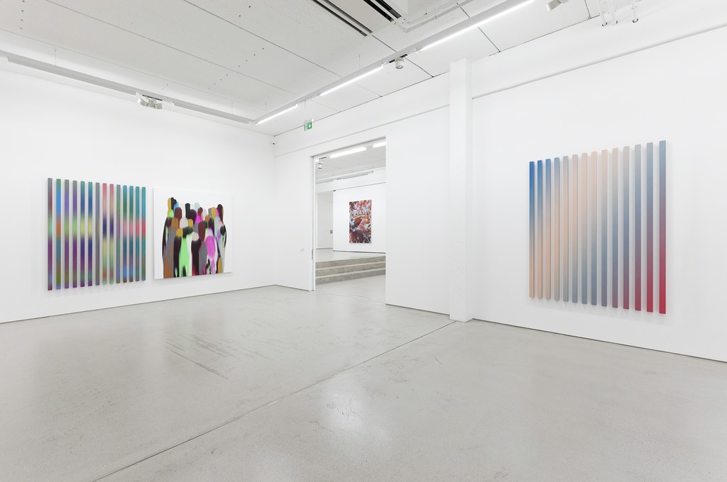 Installation view Behlau/Loesch GOOD MORNING, HALLO. Photo by Dotgain.info © the artists & G2 Kunsthalle, Leipzig. Installation view Behlau/Loesch GOOD MORNING, HALLO. Photo by Dotgain.info © the artists & G2 Kunsthalle, Leipzig.
