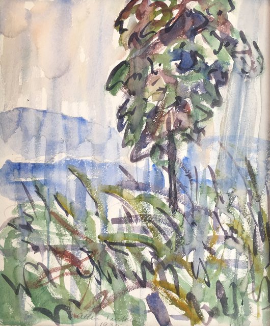 Allen Tucker, ‘The Rainstorm’, 1930, Drawing, Collage or other Work on Paper, Watercolor on paper, Caldwell Gallery Hudson