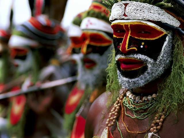 Lisa Kristine, ‘Warriors, Papua New Guinea’, Trinity House Paintings