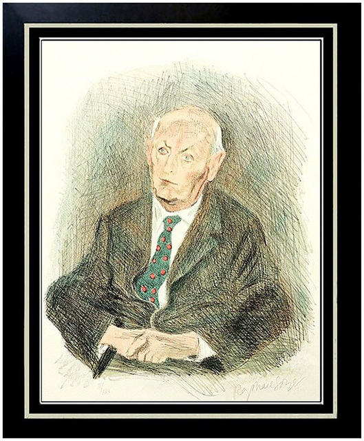 Raphael Soyer, ‘Raphael SOYER SIGNED Isaac Singer Gentleman From Cracow Framed DELUXE Artwork’, 1970-1989, Print, Color Lithograph, Original Art Broker