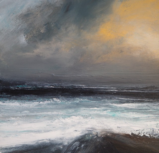 Ruth Brownlee, ‘Mid December Storm : Ness’, 2019, Painting, Mixed media on board, Tatha Gallery