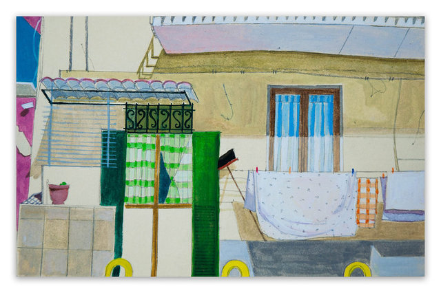 Francesca Reyes, ‘Naples Plaids’, 2019, Drawing, Collage or other Work on Paper, Watercolor and graphite on paper, Deep Space Gallery