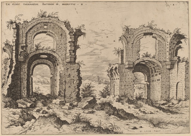 Hieronymus Cock | Second View of the Baths of Diocletian (1550) | Artsy