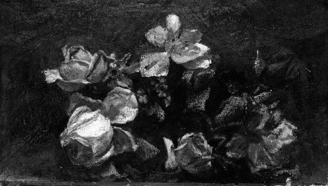 John La Farge, ‘Flowers—Decorative Study’, by 1890; reworked 1910, Painting, Encaustic on canvas, Clark Art Institute