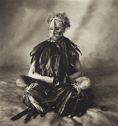 Sitting Man with Pink Face, New Guinea
