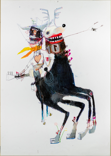 Kinki Texas, ‘Queen of sega ’, 2020, Drawing, Collage or other Work on Paper, Pencil on paper, GALERIE BENJAMIN ECK