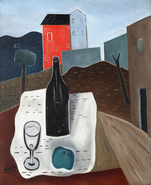 Atanasio Soldati, ‘Natura morta con paesaggio’, 1931-1932, Painting, Oil on canvas, Il Ponte