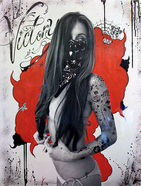Morgan Slade, ‘"Jinx Removing"’, ca. 2010, Photography, Acrylic and pen and ink on C-print, Parlor Gallery
