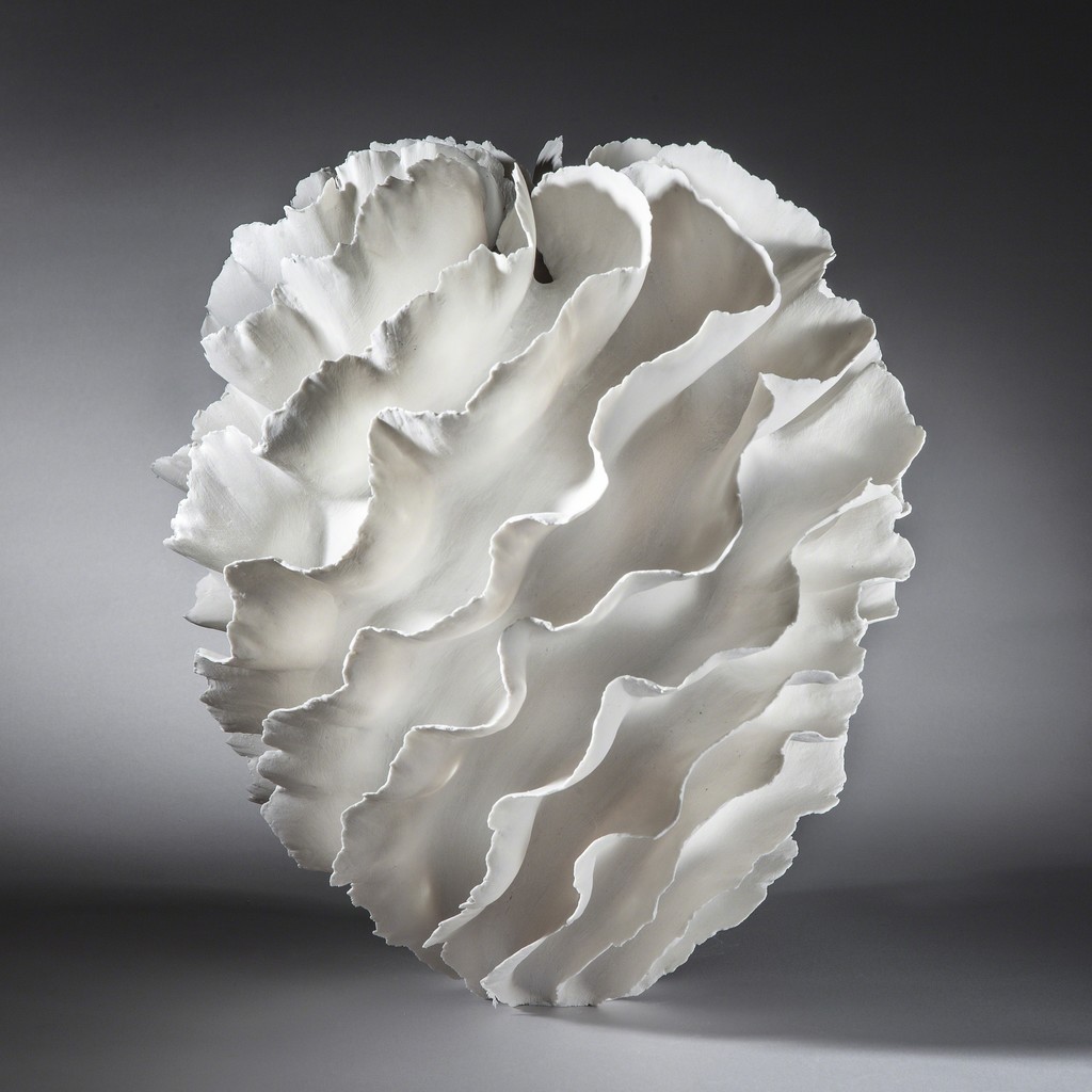 Sandra Davolio, "Sculptural Vase", 2015, Porcelain, C. 14 in. h x 10.5 in. diam Sandra Davolio, "Sculptural Vase", 2015, Porcelain, C. 14 in. h x 10.5 in. diam