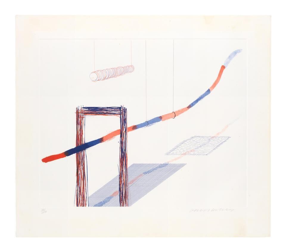 David Hockney - It Picks its way, from The Blue Guitar (Scottish Arts Council 202; M.C.A. Tokyo 181)