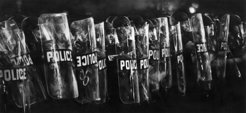 Robert Longo - Study of Milwaukee Riot Cops