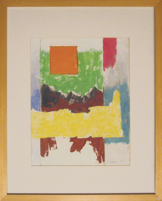Ernest Briggs, ‘Untitled (Orange Square 2)’, 1984, Drawing, Collage or other Work on Paper, Acrylic on Paper, Anita Shapolsky Gallery