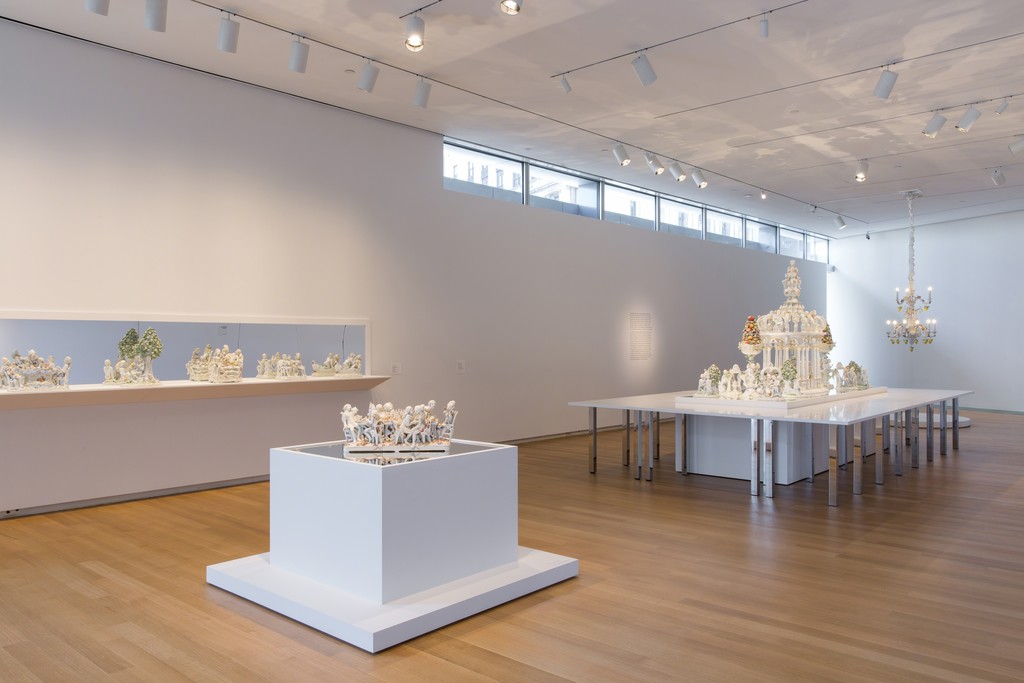 Installation view of 'Chris Antemann: Forbidden Fruit', 2016. Photo by Jenna Bascom. Courtesy of the Museum of Arts and Design. Installation view of 'Chris Antemann: Forbidden Fruit', 2016. Photo by Jenna Bascom. Courtesy of the Museum of Arts and Design.