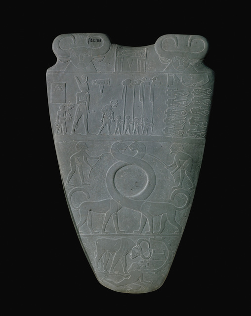 ‘The Palette of Narmer’, ca. 3100 -3050 B.C., Sculpture, Siltstone, Erich Lessing Culture and Fine Arts Archive