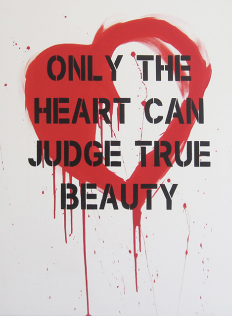 Plastic Jesus, ‘"Heart" Red – Acrylic Spray Paint on Canvas’, 2018, Painting, Acrylic and spray paint on canvas, Wallspace