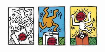 Keith Haring - Lucky Strike: three prints