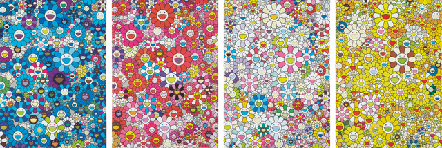 Takashi Murakami, ‘An Homage to Yves Klein, Multicolor C; An Homage to Monogold 1960 C; An Homage to Monopink 1960 C; and An Homage to IKB 1957 C’, 2012, Phillips
