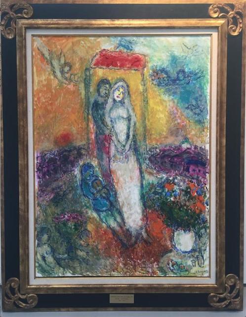 Marc Chagall, ‘Les Mariés sous le Baldaquin’, 1978-1980, Painting, Oil on canvas, David Benrimon Fine Art