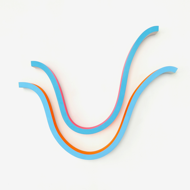 Adam Frezza & Terri Chiao, ‘Blue Ridge Warm Waves 2’, 2020, Sculpture, Acrylic paint on wood, Uprise Art