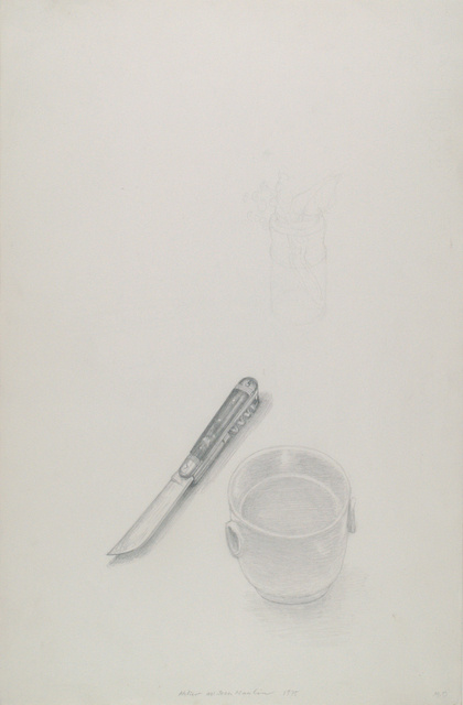 Meret Oppenheim, ‘Kleine weiße Schale und Messer’, 1975, Galerie Krinzinger