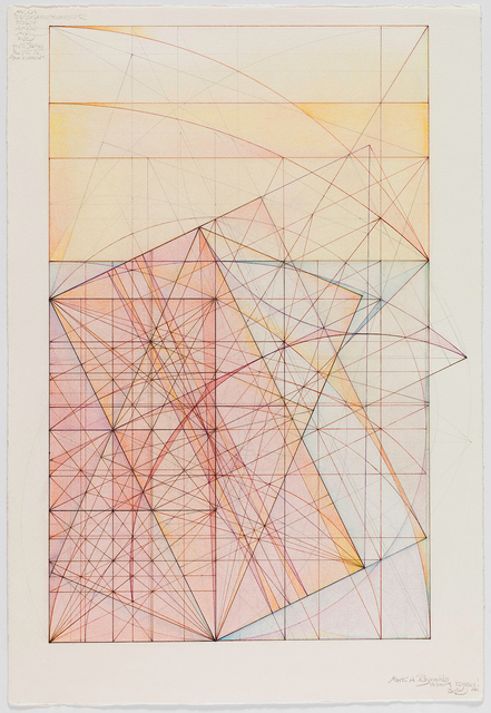 Mark Reynolds, ‘Phi Root Two Series: Marriage of the Mu and the Nu, 12.10.14’, 2014, Drawing, Collage or other Work on Paper, Graphite, colored inks, and pastels on cotton paper, Pierogi