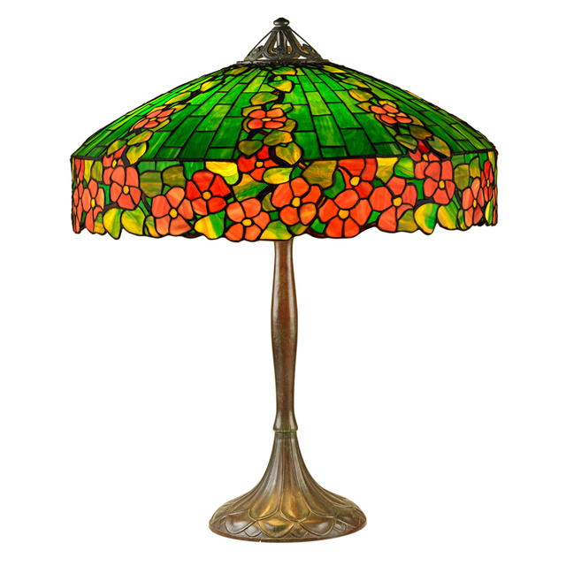 Handel, ‘Rare "Hollyhock" Table Lamp, Meriden, CT’, 1910s-20s, Rago/Wright