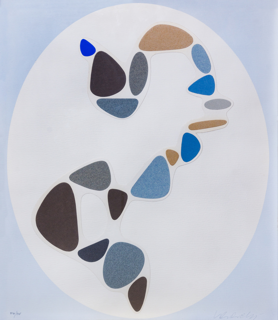 Victor Vasarely, ‘Sauzon (pl. 7 from the series Le discours de la methode)’, 1947/1969, Print, Silkscreen with collage, Hindman
