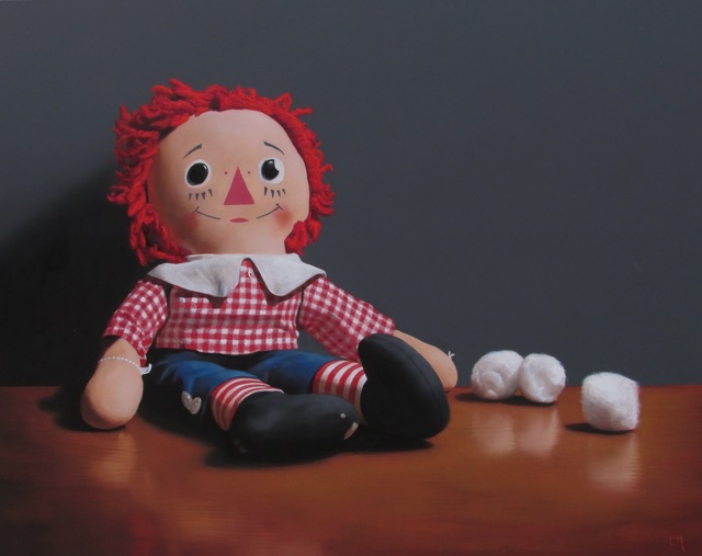 Elizabeth McGhee, ‘Does Raggedy Andy Have Cotton Balls’, 2018, Painting, Oil on Panel, Gallery Henoch