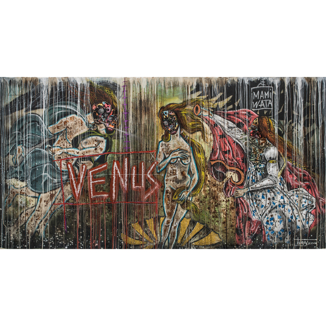Mederic Turay, ‘Mami Wata’, 2016, Painting, Acrylic, oil, pastels and straws on canvas, PIASA