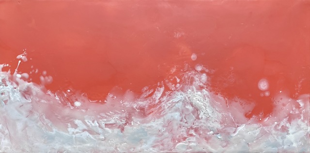Betsy Eby, ‘Pink Wave’, 2021, Painting, Encaustic on pane, Center for Maine Contemporary Art (CMCA) Benefit Auction