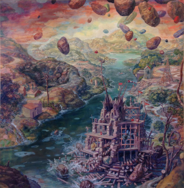 Julie Heffernan, ‘Self-Portrait Between a Rock’, 2015, Catharine Clark Gallery