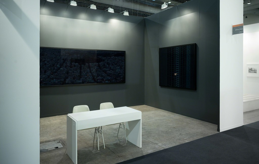 Installation view of Arte Globale booth at ZsONAMACO FOTO (E104) with works by Aristotle Roufanis and Mitra Tabrizian. Installation view of Arte Globale booth at ZsONAMACO FOTO (E104) with works by Aristotle Roufanis and Mitra Tabrizian.