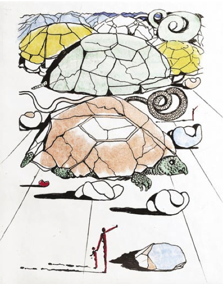 Salvador Dalí, ‘La Mont tortue (The Turtle Mountain)’, 1967, Print, Etching, Puccio Fine Art