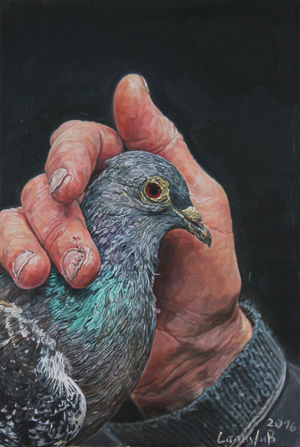 Ulrich Lamsfuss, ‘Heidi Specker, Taube weiß’, 2016, Painting, Oil on canvas, Hammelehle und Ahrens