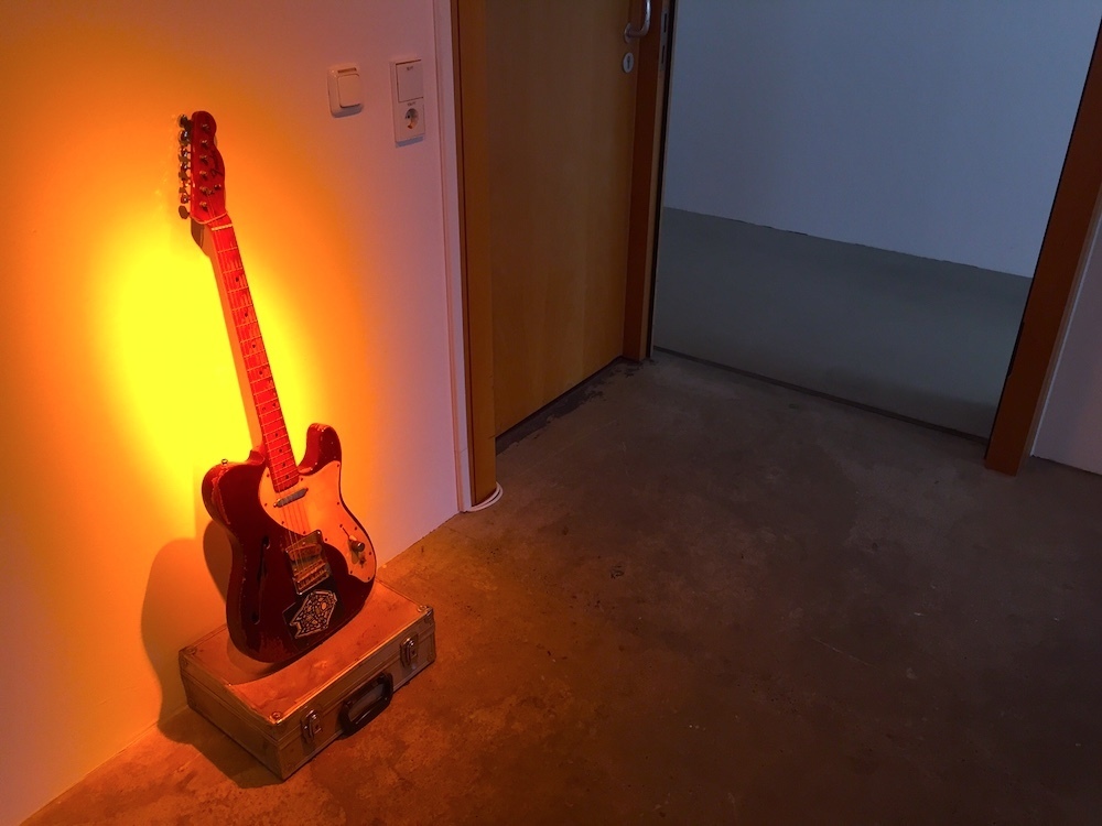 A guitar in the display dedicated to Ali Ibrahim “Ali Farka” Touré, at documenta 14. Image: Ben Davis. A guitar in the display dedicated to Ali Ibrahim “Ali Farka” Touré, at documenta 14. Image: Ben Davis.