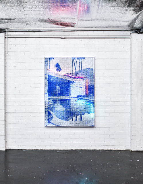 Tom Adair, ‘Poolside’, 2019, Mixed Media, Neon, acrylic and panel, Axiom Contemporary
