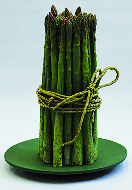 Rafael Muyor, ‘Plate with bunch of asparagus’, 2019, Sculpture, Bronze, Galería Marita Segovia