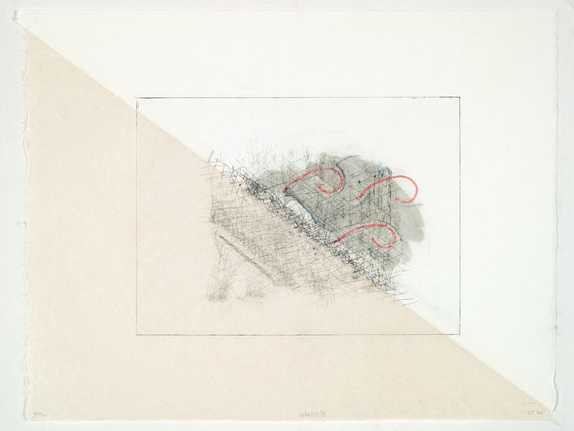 Richard Tuttle, ‘Naked III’, 2004, Print, Color soft ground etching with hand staining and dyed string, Crown Point Press