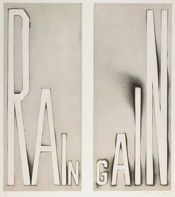 Ed Ruscha, ‘Rain Gain’, 2014, Print, Flat bite etching, Rago/Wright