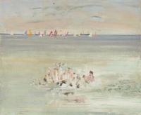 Voiliers en bord de mer ,