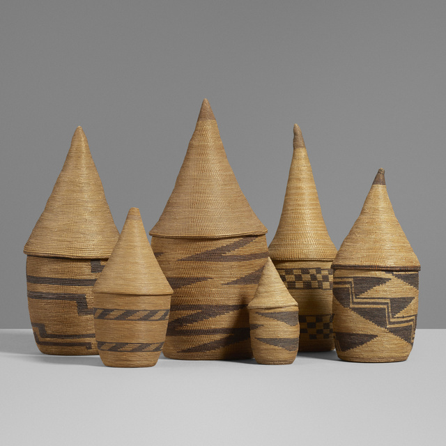 ‘Collection of six Agaseke (baskets)’, Design/Decorative Art, Woven jute, Rago/Wright