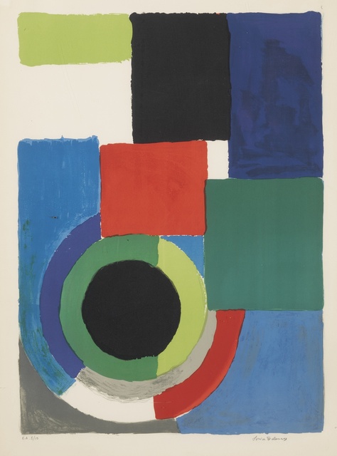 Sonia Delaunay, ‘Untitled and Grand carré rouge’, 1964 and circa 1970 respectively, Sotheby's