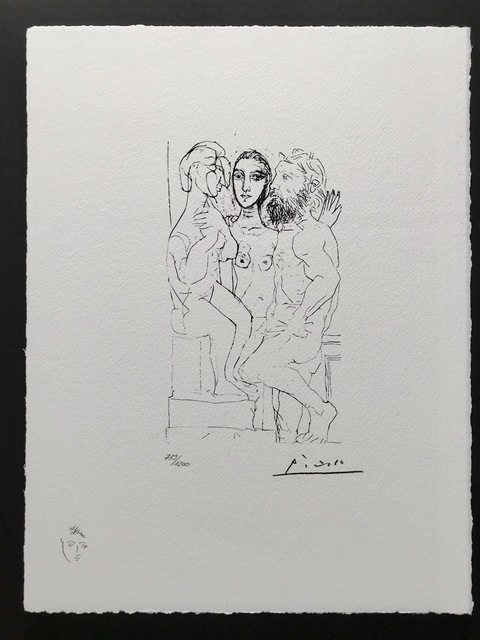 Pablo Picasso, ‘Sculpteur, modèle et sculpture de femme assise (Suite Vollard Planche XL)’, 1973, ByNewArt