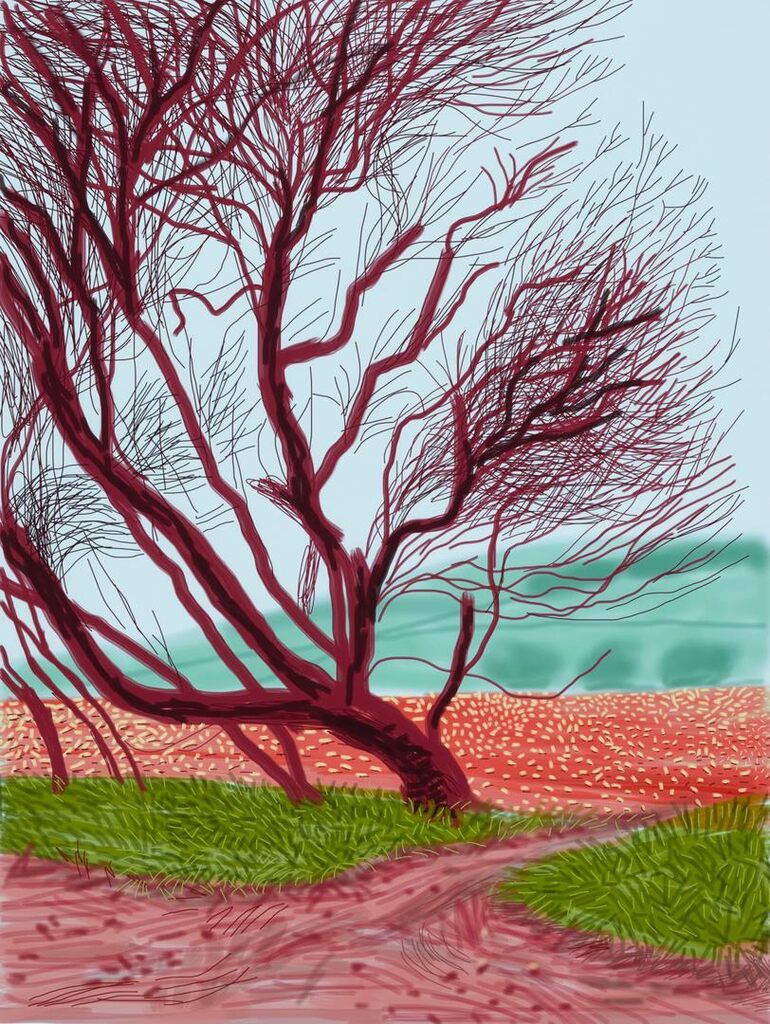David Hockney - The Arrival of Spring in Woldgate, East Yorkshire in 2011 (twenty eleven) - 18 March