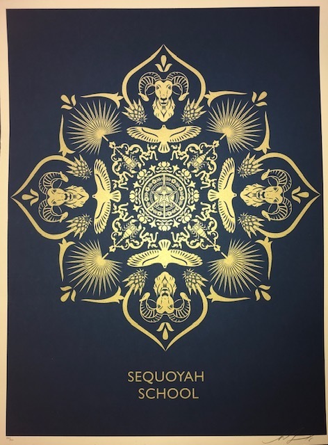 Shepard Fairey, ‘Sequoyah School Mandala ’, 2016, Print, Screen Print On Speckle Tone Paper, New Union Gallery