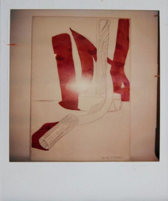 Andy Warhol, ‘Andy Warhol, Hammer and Sickle Painting Detail, Polaroid Photograph, 1977’, 1977, Hedges Projects