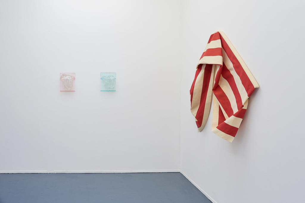 Installation views, As a butterfly folded in a caterpillar that will soon unfold, 2019, Nicoletti Contemporary, London, Photographs by Theo Christelis Installation views, As a butterfly folded in a caterpillar that will soon unfold, 2019, Nicoletti Contemporary, London, Photographs by Theo Christelis